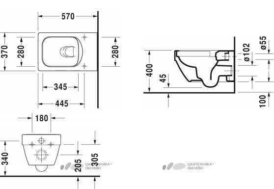 картинка Унитаз подвесной Duravit Vero Air 252509 безободковый от магазина Сантехника.SpecialFlat
